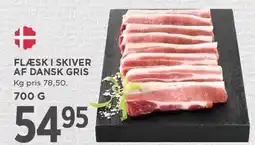 MENY FLÆSK I SKIVER AF DANSK GRIS tilbud