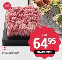 MENY HAKKET DANSK GRISE- OG KALVEKØD 8-12% tilbud