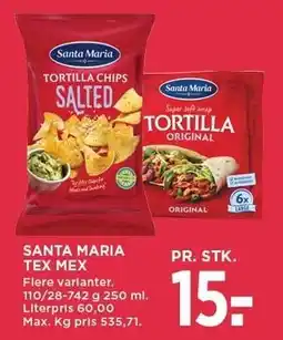 MENY SANTA MARIA TEX MEX tilbud
