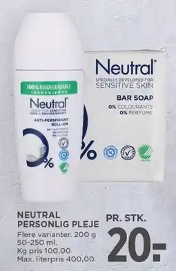 MENY NEUTRAL PERSONLIG PLEJE tilbud
