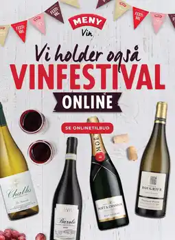 MENY VI HOLDER OGSÅ VINFESTIVAL ONLINE tilbud