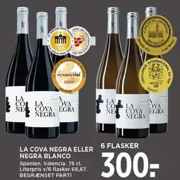 MENY LA COVA NEGRA ELLER NEGRA BLANCO tilbud