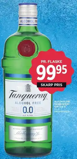 MENY ALKOHOLFRI TANQUERAY GIN 0,0% tilbud