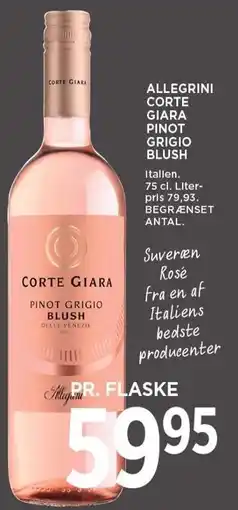MENY ALLEGRINI CORTE GIARA PINOT GRIGIO BLUSH tilbud