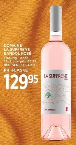 MENY DOMAINE LA SUFFRENE BANDOL ROSÉ tilbud