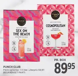 MENY PUNCH CLUB tilbud