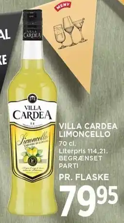MENY VILLA CARDEA LIMONCELLO tilbud