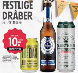 MENY WARSTEINER FRESH, CLAUSTHALER ELLER ESTRELLA DAMM LEMON ALKOHOLFRI tilbud