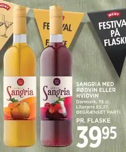 MENY SANGRIA MED RØDVIN ELLER HVIDVIN tilbud