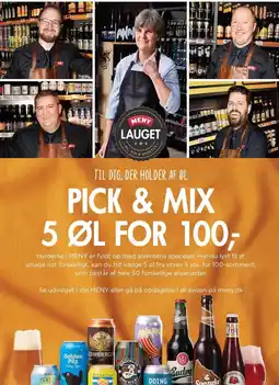 MENY PICK & MIX 5 ØL tilbud