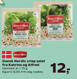 SuperBrugsen Dansk Nordic crisp salat fra Katrine og Alfred tilbud