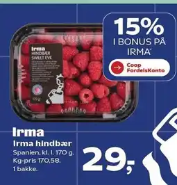 SuperBrugsen Irma hindbær tilbud