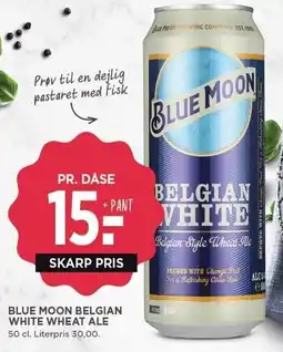 MENY BLUE MOON BELGIAN WHITE WHEAT ALE tilbud
