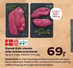 SuperBrugsen Dansk kalv steaks eller tilbud