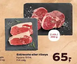 SuperBrugsen Entrecote eller ribeye tilbud