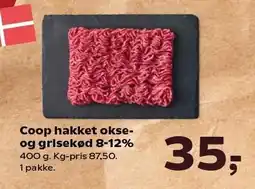 SuperBrugsen Coop hakket okse- og grisekød 8-12% tilbud