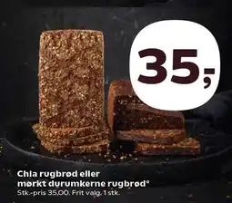 SuperBrugsen Chia rugbrød eller mørkt durumkerne rugbrød tilbud