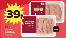 SuperBrugsen Coop dansk kyllingebryst eller inderfilet tilbud