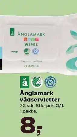 SuperBrugsen Änglamark vådservietter tilbud