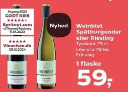 SuperBrugsen Weinbiet Spätburgunder eller Riesling tilbud