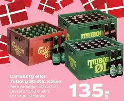SuperBrugsen Carlsberg eller Tuborg 30 stk. kasse tilbud