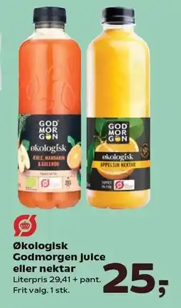 SuperBrugsen Økologisk Godmorgen juice eller nektar tilbud