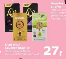 SuperBrugsen L'OR eller Lavazza kapsler tilbud
