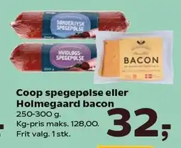 SuperBrugsen Coop Spegepølse eller Holmegaard bacon tilbud