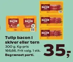 SuperBrugsen Tulip Bacon i skiver eller tern tilbud