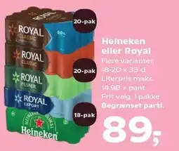 SuperBrugsen Heineken eller Royal tilbud