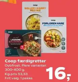 SuperBrugsen Coop færdigretter tilbud
