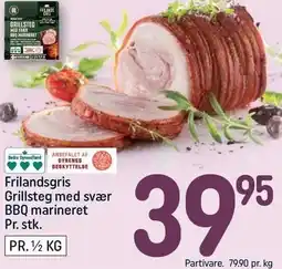 REMA 1000 Frilandsgris Grillsteg med svær BBQ marineret tilbud