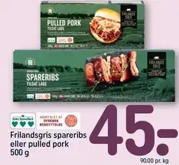 REMA 1000 Frilandsgris spareribs eller pulled pork tilbud