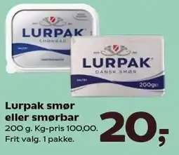 SuperBrugsen Lurpak smør eller smørbar tilbud