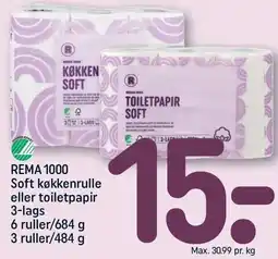 REMA 1000 REMA 1000 Soft køkkenrulle eller Toiletpapir tilbud