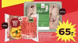 SuperBrugsen Hakket grise- og kalvekød 8-12% eller hele kyllingelår tilbud