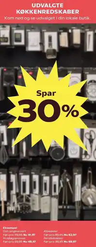SuperBrugsen SPAR 30% PÅ UDVALGTE KØKKENREDSKABER tilbud