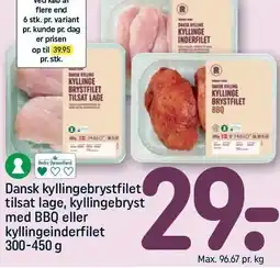 REMA 1000 Dansk kyllingebrystfilet tilsat lage, kyllingebryst med BBQ eller kyllingeinderfilet tilbud