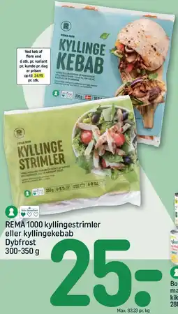 REMA 1000 REMA 1000 kyllingestrimler eller kyllingekebab tilbud