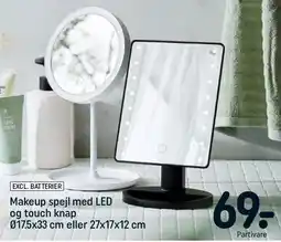 REMA 1000 Makeup spejl med LED og touch knap tilbud
