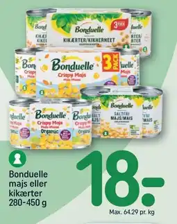 REMA 1000 Bonduelle majs eller kikærter tilbud