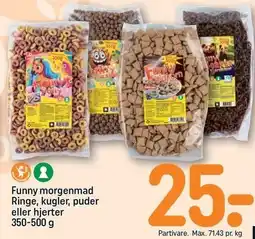 REMA 1000 Funny morgenmad Ringe, kugler, puder eller hjerter tilbud