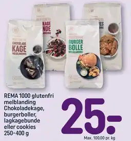 REMA 1000 REMA 1000 glutenfri melblanding Chokoladekage, burgerboller, lagkagebunde eller cookies tilbud