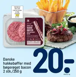 REMA 1000 Danske hakkebøffer med bøgerøget bacon tilbud
