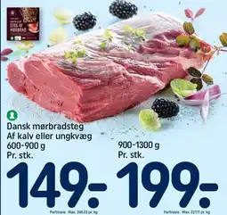 REMA 1000 Dansk mørbradsteg af kalv eller ungkvæg tilbud
