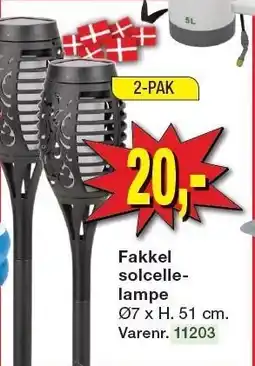 Harald Nyborg Fakkel solcellelampe tilbud