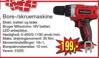 Harald Nyborg MITSUTOMO Bore-/skruemaskine tilbud