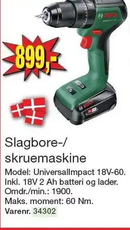 Harald Nyborg Slagbore-/skruemaskine tilbud