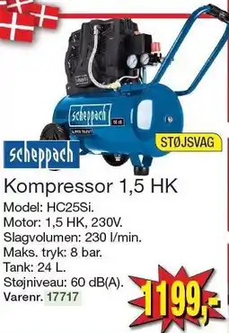 Harald Nyborg Kompressor 1,5 HK tilbud