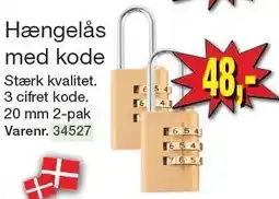 Harald Nyborg Hængelås med kode tilbud